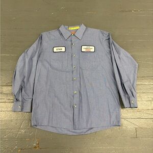 Vintage red kap Dunkin donut workwear shirt
